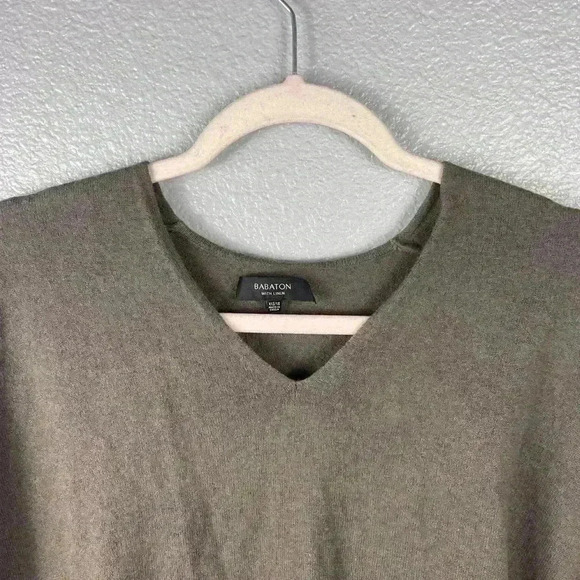 Aritzia Babaton Linen Wool Blend Baylor V-neck Long Sleeve Sweater Green XXS/XS - Picture 6 of 12